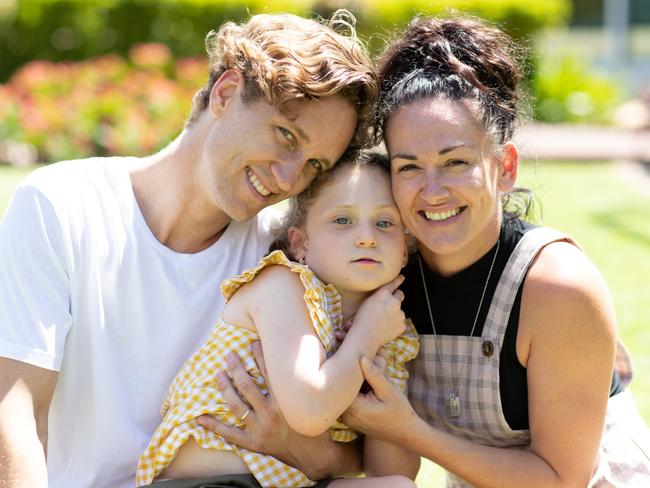 Simon and Shantelle Tagg with Marley, 11, who has a rare genetic condition.