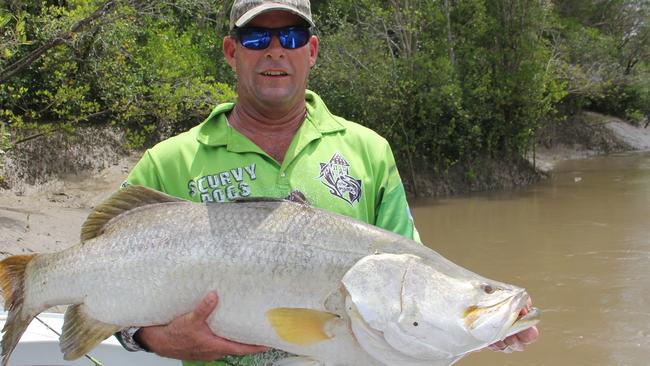 The author with his 112cm barra caught at the South Alligator