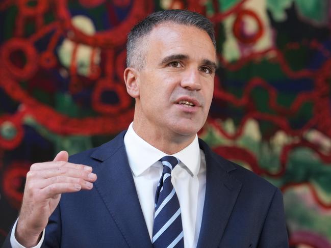 Premier Peter Malinauskas joins Walker Chief Executive Officer David Gallant and Westpac Group General Manager for Property, Procurement & Protective Services Carolyn Hoy to mark the official opening of Festival Tower, which is now 100% committed. 6 August 2024. Picture: Dean Martin