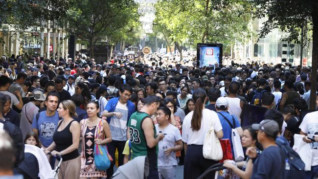 Pitt St Mall in Sydney is the world’s seventh most expensive shopping strip and has the fastest growing rents. Picture: Chris Pavlich