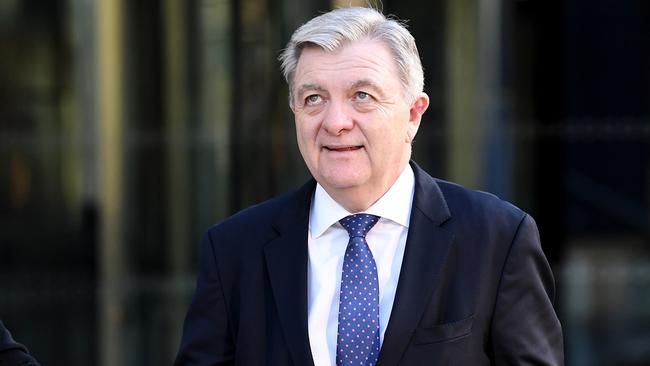 AMP head of advice Anthony ‘Jack’ Regan leaves the royal commission on Tuesday. Picture: AAP