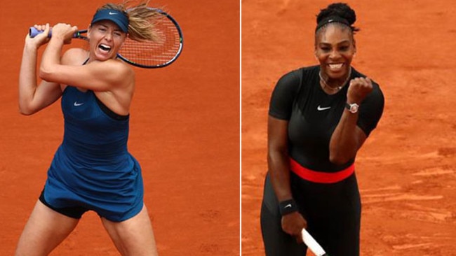 Serena Williams meets Maria Sharapova tonight at the French Open.