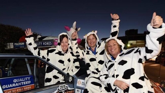 The Cash Cows having a ball on the Dunga Derby drive.