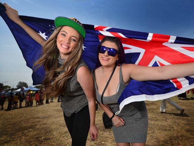 Australia Day Family Fun Day at Rippleside Park GeelongSelina Hill and StephanieTerranovaPicture:  Mitch Bear