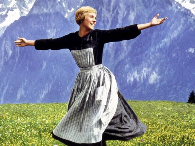 Julie Andrews in a scene from the movie The Sound of Music. Supplied by 20th Century Fox.