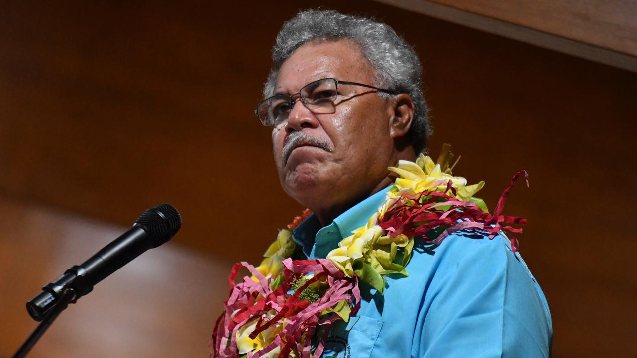 Tuvalu's Prime Minister Enele Sopoaga. Picture: Mick Tsikas/AAP