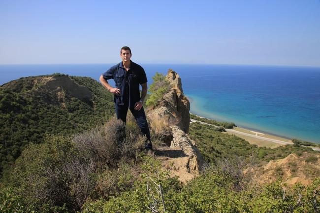 Ben Roberts-Smith pictured at Gallipoli in a scene from Sunday Night: The Power of 10. . Picture: Channel 7