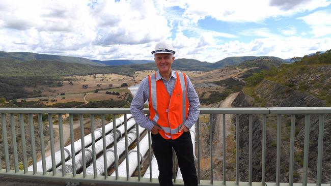 Malcolm Turnbull at Snowy Hydro’s Tumut 3 power station in Talbingo.