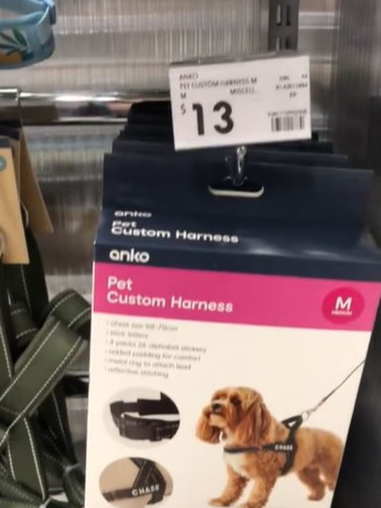 Kmart is now selling an $13 harness. Picture: TikTok/AffordableFinds