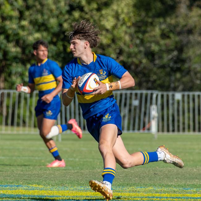 Adam Davis for TGS. 2024 O’Callaghan Cup at Downlands College. Photo by Nev Madsen