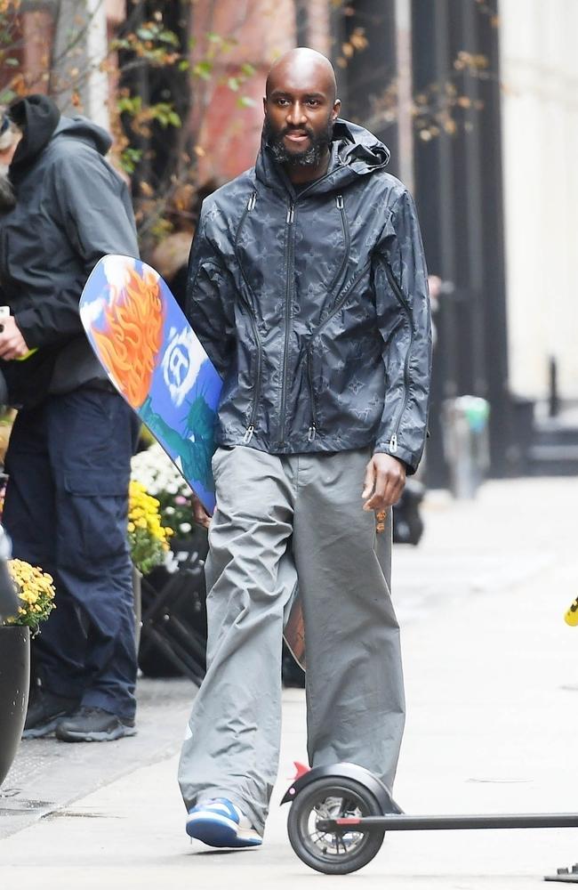 Designer Virgil Abloh photographed in the streets of New York on October 29, a short time before his death. Picture: Backgrid Australia