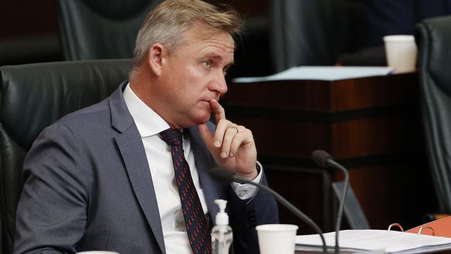 Deputy Premier Jeremy Rockliff looks on during question time in state parliament. Picture: Zak Simmonds