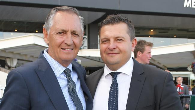 Trainers Peter (left) and Paul Snowden have Pole Position looking to make it two from two at Gosford on Wednesday. Picture: AAP Image