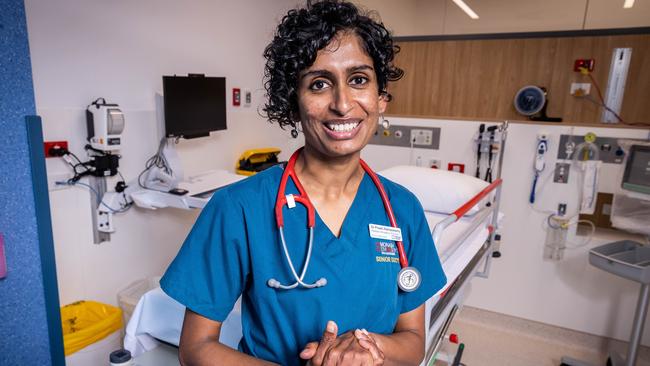 Dr Preeti Ramaswamy at the Monash Medical Centre. The hospital will be upgraded under a re-elected Labor government. Picture: Jake Nowakowski