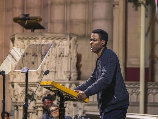 Hosting duties ... In a new promo, Oscars host Chris Rock (pictured at an event celebrating the legacy of the Rev. Martin Luther King, Jr) called the Academy Awards, ‘The White BET Awards’.