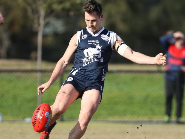 Liam McMahon played a key role in Hoppers Crossing’s WRFL win. Picture: Local Legends Photography
