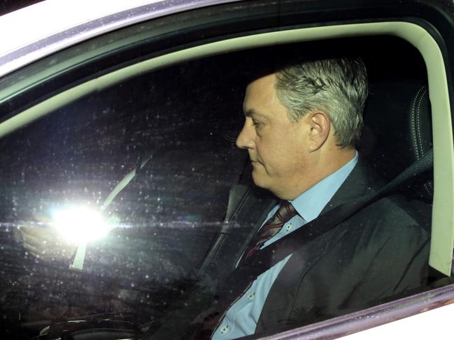 25/11/2019. Westpac chief executive Brian Hartzer leaving his home this morning. Jane Dempster/The Australian.