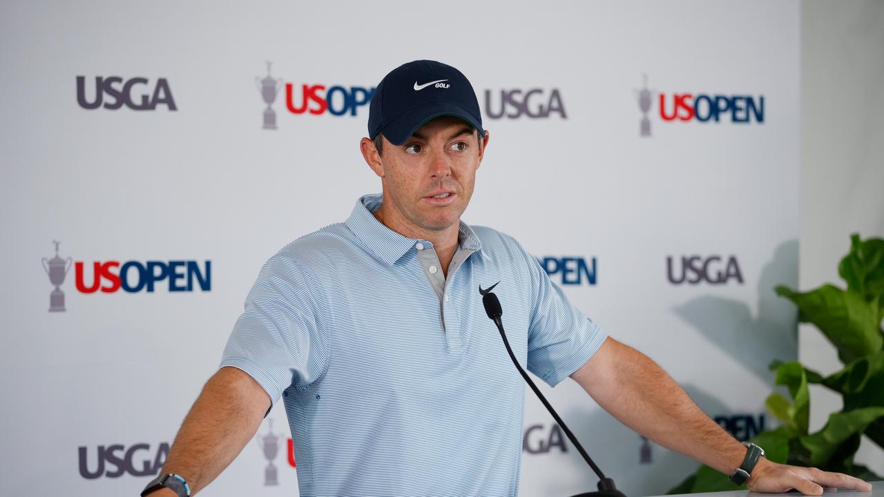 Rory McIlroy had a few pointed comments. (Photo by Cliff Hawkins/Getty Images)