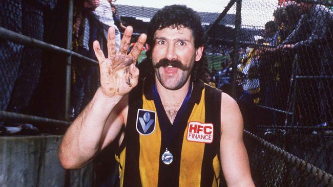 Robert DiPierdomenico is the owner of arguably footy’s most famous moustache.