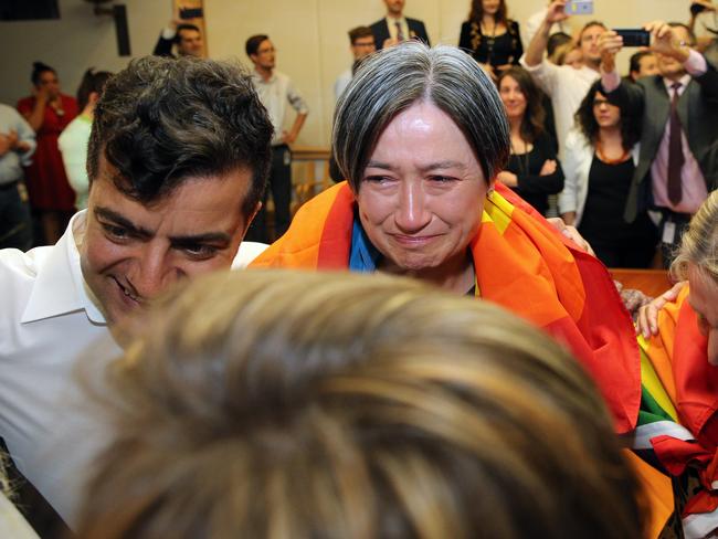 An emotional Penny Wong. Picture Gary Ramage