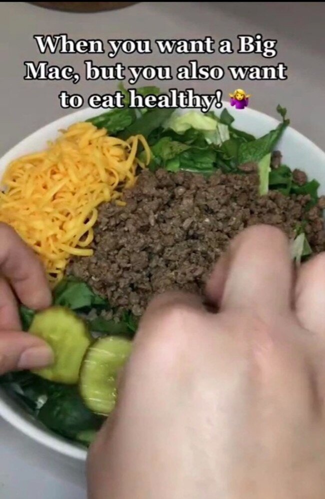 Lenny was craving a Big Mac, but also wanted to be healthy. Picture TikTok/@lennyturner1.