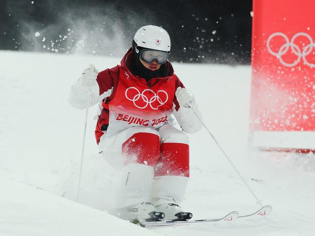 ZHANGJIAKOU, CHINA - FEBRUARY 03: So Matsuda of Team Japan competes during the Men's Freestyle Skiing Moguls Qualification during the Beijing 2022 Winter Olympic Games at Genting Snow Park on February 03, 2022 in Zhangjiakou, China. (Photo by Patrick Smith/Getty Images)