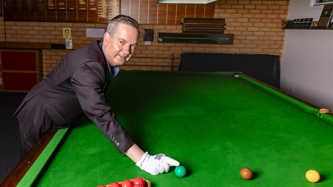 Rob Higgins is only the fourth Tasmanian to have been awarded life membership of the Australian Billiards and Snooker Council. Picture: Linda Higginson