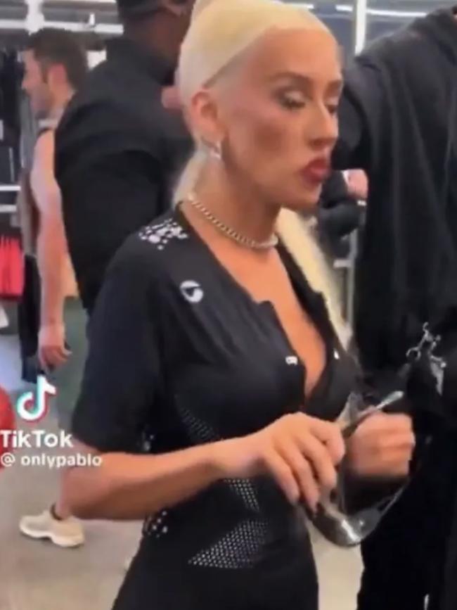 Aguilera has sparked concern among fans. Picture: TikTok