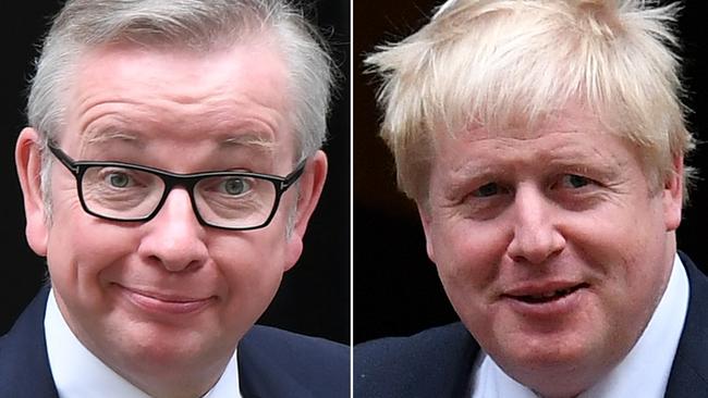 Michael Gove and Boris Johnson are leading contenders for Tory leadership but whoever wins, they face a general election. Picture: AFP.