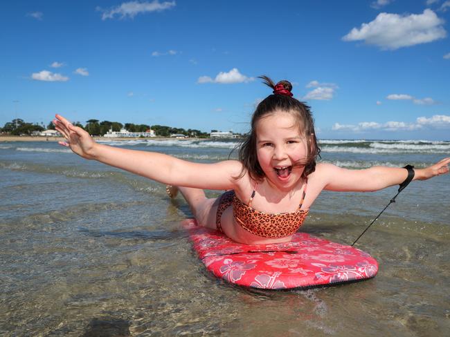 Jamilya at Williamstown beach. Picture: Brendan Beckett