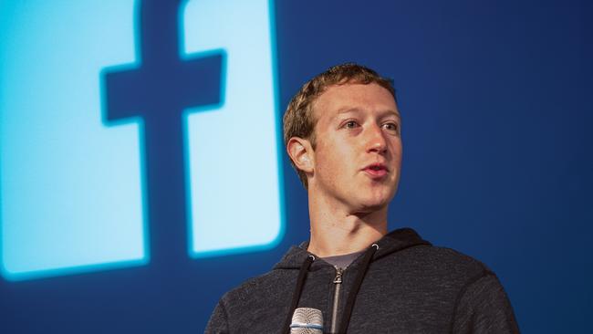 Mark Zuckerberg’s massive global company has shown limited interest in suppressing fake news and conspiracy theories, but is now banning Australians from sharing legitimate news on its platform. Picture: David Paul Morris/Bloomberg via Getty Images