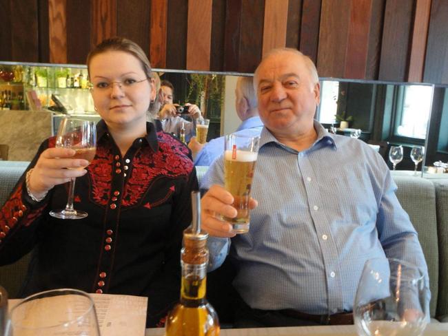 Ex-Russian spy Sergei Skripal and daughter Yulia pose in Zizzi restaurant at heart of poison plot. Picture: Supplied