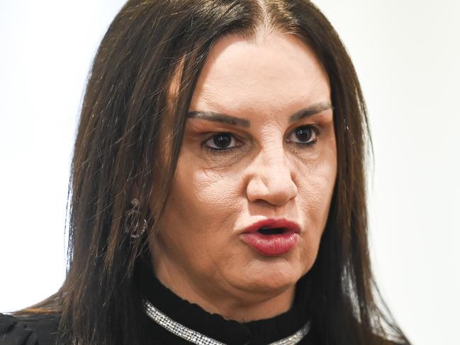 CANBERRA, Australia - NewsWire Photos - August 20, 2024: Senator Jacqui Lambie and Glenn Kolomeitz hold a door-stop at Parliament House in Canberra. Picture: NewsWire / Martin Ollman