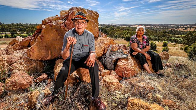 Noongar elders Mingli McGlade and Ben Taylor in 2020 questioned the use of Noongar Charitable Trust to buy El Caballo Resort. Picture: Colin Murty/The Australian