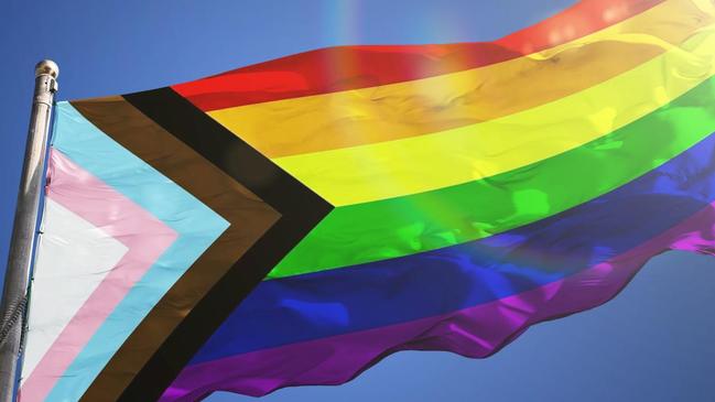 The new progress pride flag, supported by Adelaide City Council