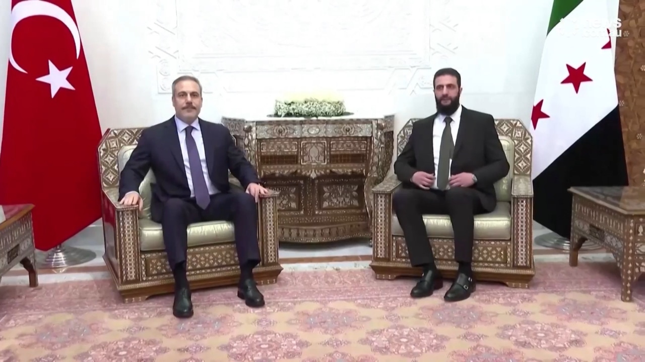 Syria's de facto leader Ahmed al-Sharaa meets with Turkey's Foreign Minister