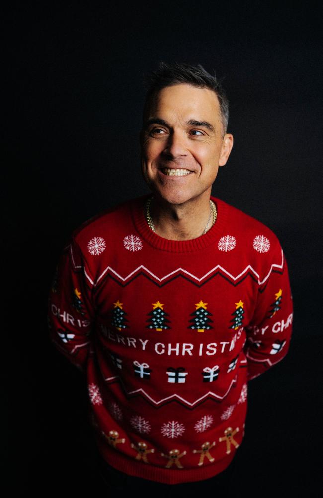 Robbie Williams loves Christmas. Picture: Supplied/Sony