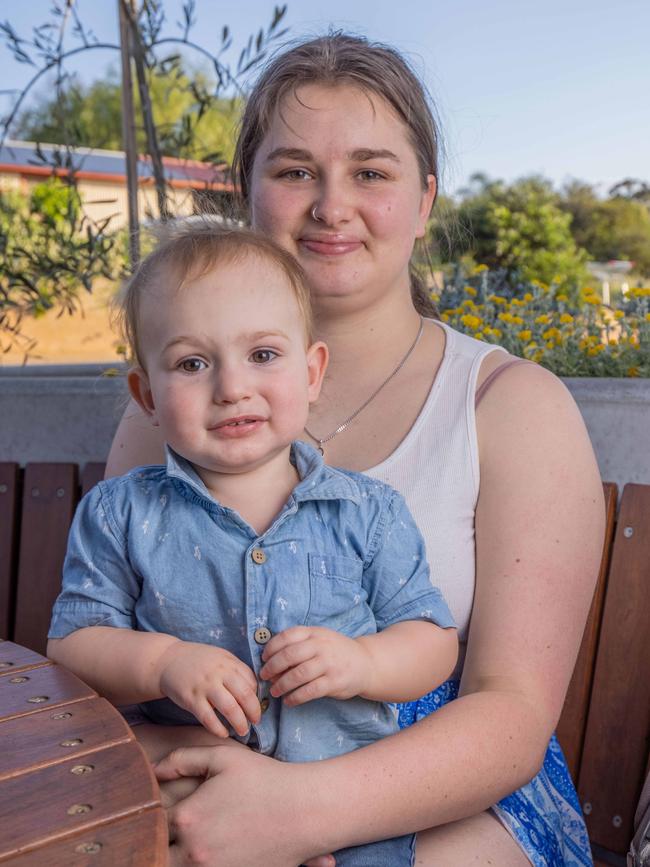 Sommer Andrews and Malakai of Loxton. Picture: Ben Clark