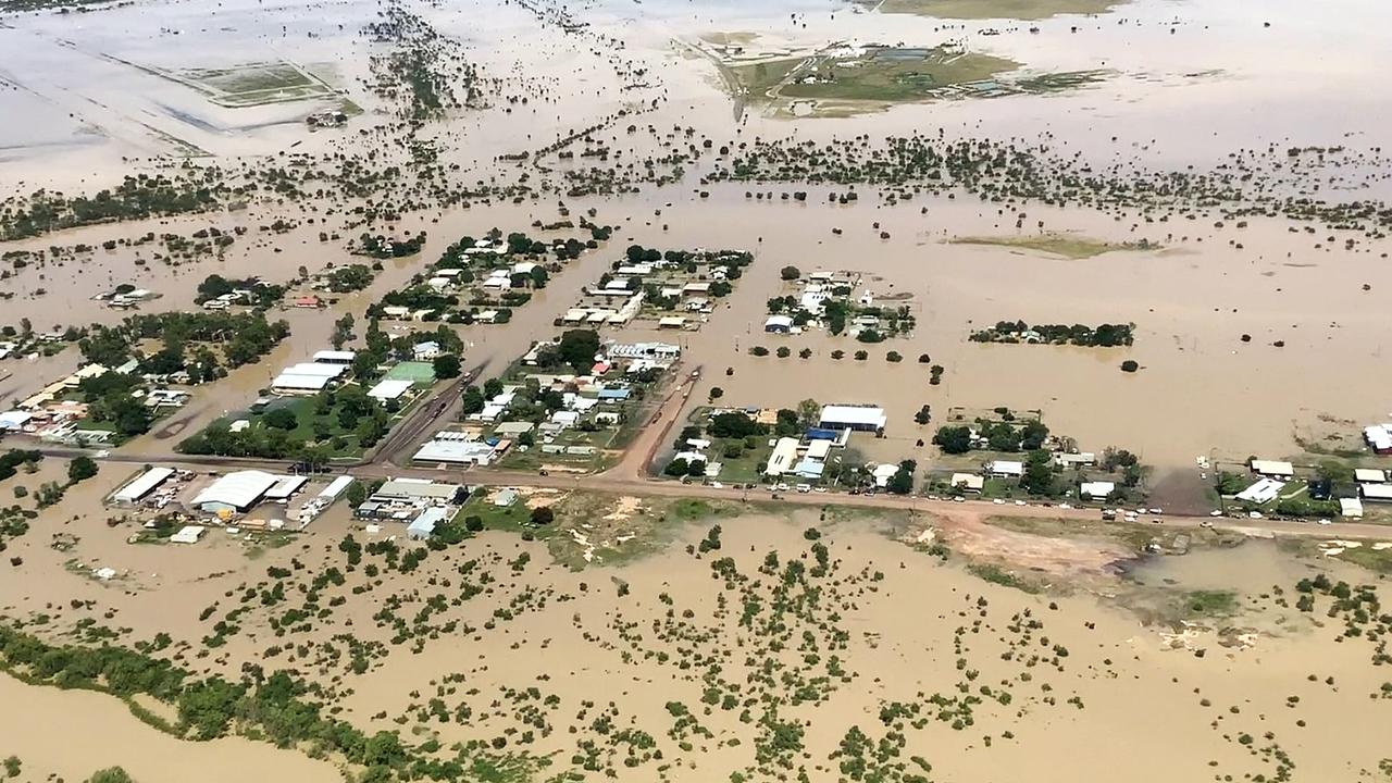 Joey rescued from raging floodwaters as croc fears spike | Herald Sun