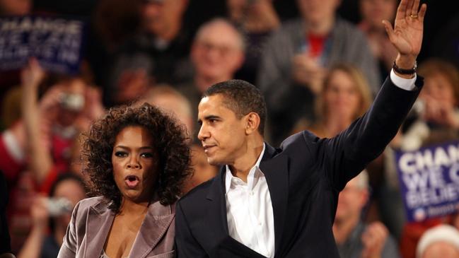 Oprah Winfrey was credited with introducing Democratic voters to Barack Obama in 2008. Picture: Scott Olson/Getty Images