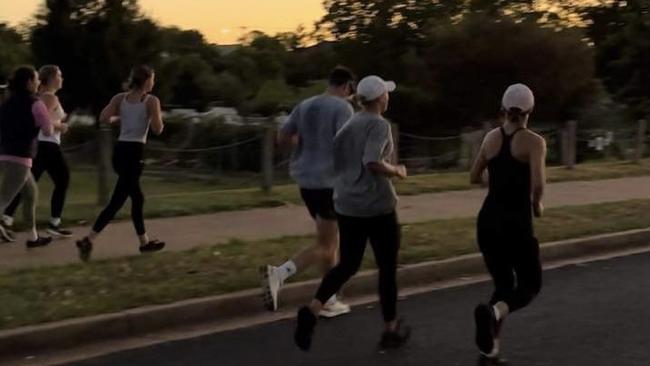 South Dubbo River Runners testing out the track for their weekly run. Photo: Supplied.