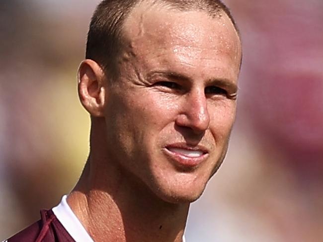 SYDNEY, AUSTRALIA - MARCH 04: Daly Cherry-Evans of the Sea Eagles signals to team mates during the round one NRL match between the Manly Sea Eagles and the Canterbury Bulldogs at 4 Pines Park on March 04, 2023 in Sydney, Australia. (Photo by Cameron Spencer/Getty Images)