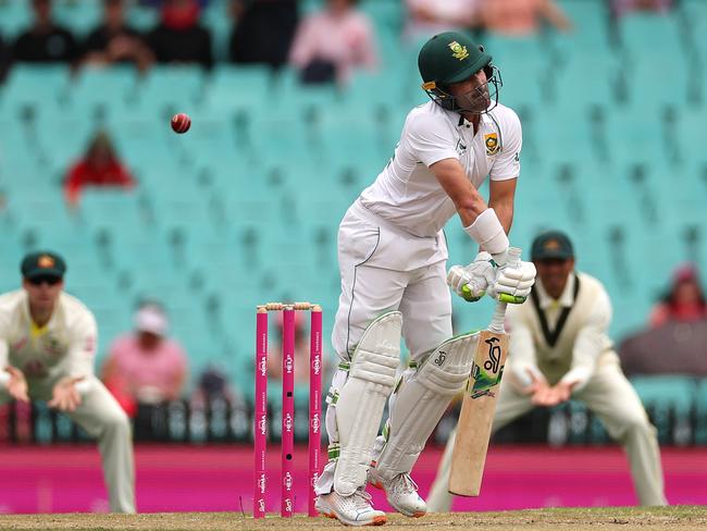 Elgar has rarely looked comfortable at the crease. Picture: Cameron Spencer/Getty Images