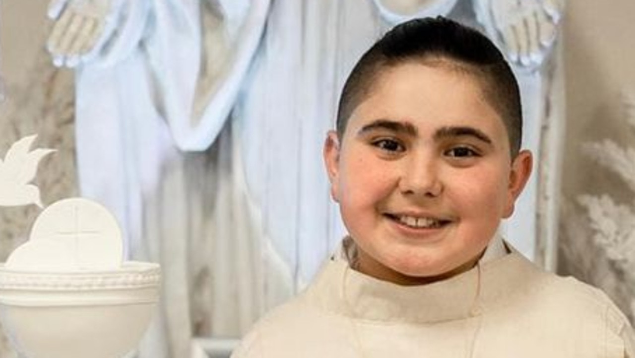 Nicholas Tadros' church posted on Facebook to confirm he has had his right leg amputated from the knee down. Picture: Facebook / St John the Beloved Church, Mt Druitt