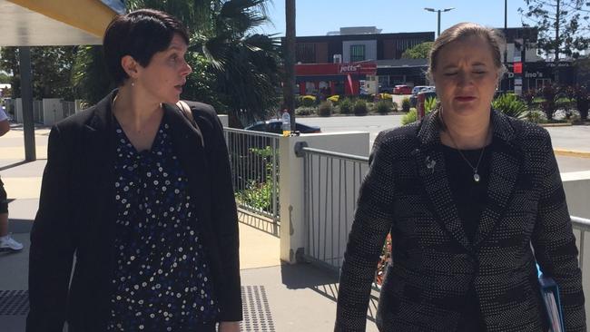 Representatives for PCYC Queensland at Pine Rivers Magistrates Court today at a hearing over the death of Ben Shaw. Picture: Marcel Baum