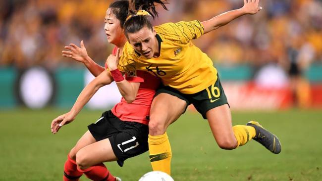 Hayley Raso played a big part in the Matildas victory.