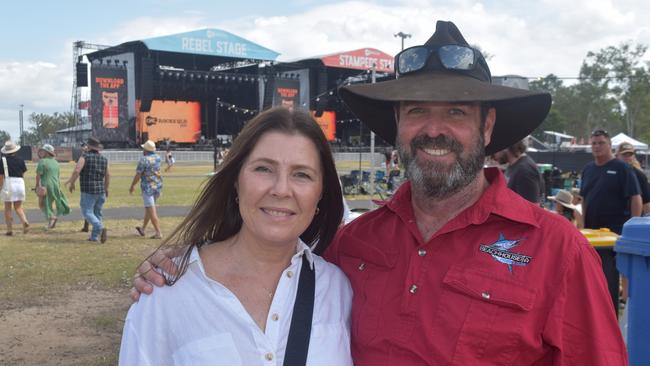 Terry and Lisa Clayton at CMC Rocks 2024. Picture: Aaron Goodwin