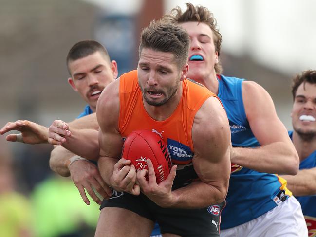 Star Giants recruit Jesse Hogan played his first game since round nine on Sunday. Picture: AFL Photos/Getty Images