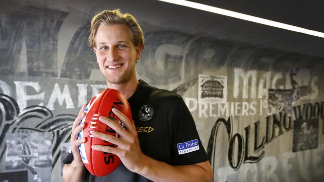 Tom Wilson signed with Collingwood as a category B rookie. Picture: David Caird