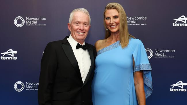 Tennis Australia and Australian Open boss Craig Tiley with wife Ali Tiley. (Photo by Graham Denholm/Getty Images for Tennis Australia)